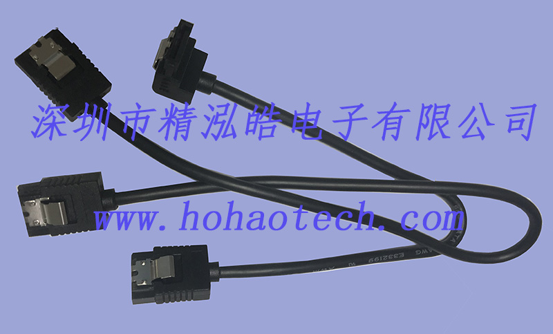 SATA 7PIN 帶彈黑色圓線 CABLE (2)